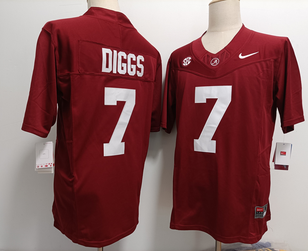 Men's Alabama Crimson Tide #7 Trevon Diggs Red F.U.S.E Stitched Football Jersey